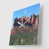 Kaffee Pot Rock II in Sedona Arizona Quadratische Wanduhr (Winkel)