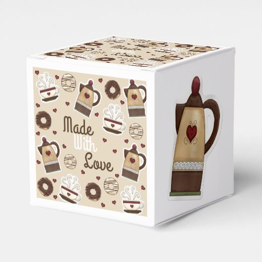 Kaffee Pot und Cup hausgemachte Kuchen Geschenkschachtel (Vorderseite)