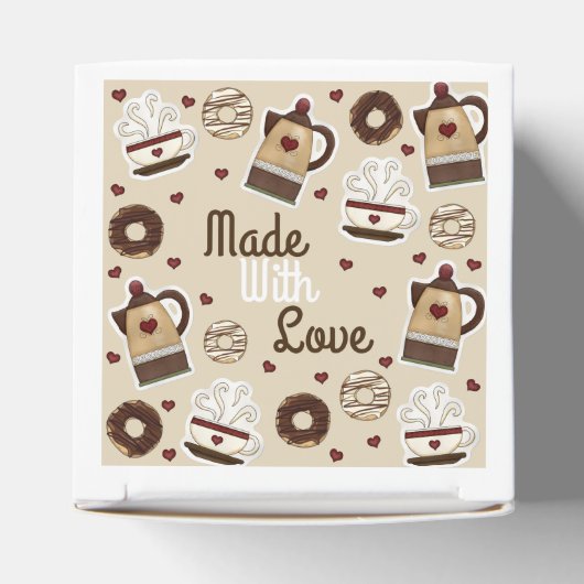 Kaffee Pot und Cup hausgemachte Kuchen Geschenkschachtel (Oben)