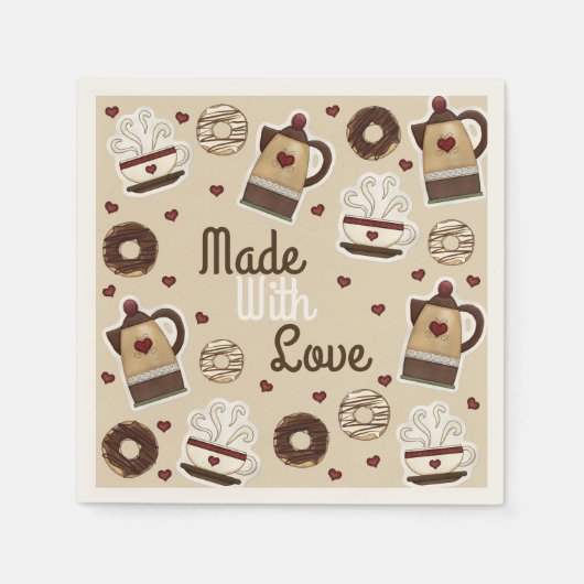 Kaffee Pot und Cup Serviette (Vorderseite)