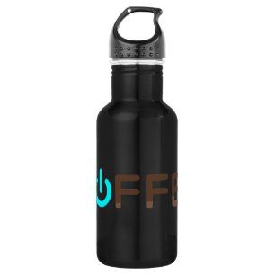 Kaffee Power (blau) Edelstahlflasche