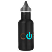 Kaffee Power (blau) Edelstahlflasche (Links)