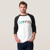 Kaffee Power (blau) T-Shirt (Vorne ganz)
