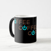 Kaffee Power (blau) Verwandlungstasse (Vorderseite Links)