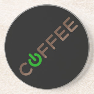 Kaffee Power (grün) Getränkeuntersetzer