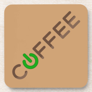 Kaffee Power (grün) Getränkeuntersetzer