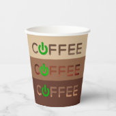 Kaffee Power (grün) Pappbecher (Vorderseite)