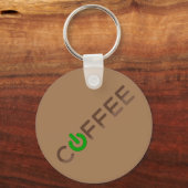 Kaffee Power (grün) Schlüsselanhänger (Rückseite)