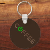 Kaffee Power (grün) Schlüsselanhänger (Vorderseite)
