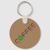 Kaffee Power (grün) Schlüsselanhänger (Rückseite)