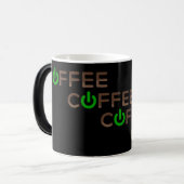 Kaffee Power (grün) Verwandlungstasse (Vorderseite Links)