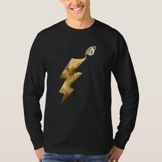 Kaffee Power Thunderbolt T-Shirt (Vorderseite)