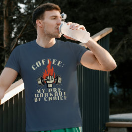 Kaffee Pre-Workout Black Red Grunge Fitness T-Shirt