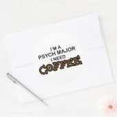 Kaffee - Psychologie Runder Aufkleber (Umschlag)
