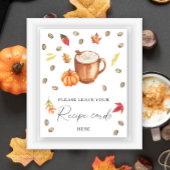 Kaffee Pumpkin Brautparty Rezept Karte hier Poster