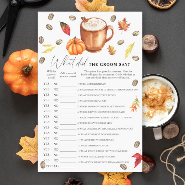 Kaffee & Pumpkin Bridal Was hat der Bräutigam gesa (Von Creator hochgeladen)