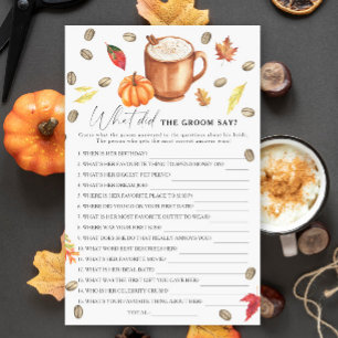 Kaffee Pumpkin Bridal Was hat der Bräutigam gesagt