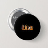 Kaffee Pumpkin Gewürz Latte Erntedank Kaffeelov Button (Vorne & Hinten)