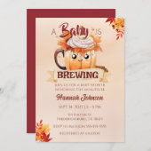 Kaffee Pumpkin Spice Fall Brauen Baby Dusche Einladung (Vorne/Hinten)