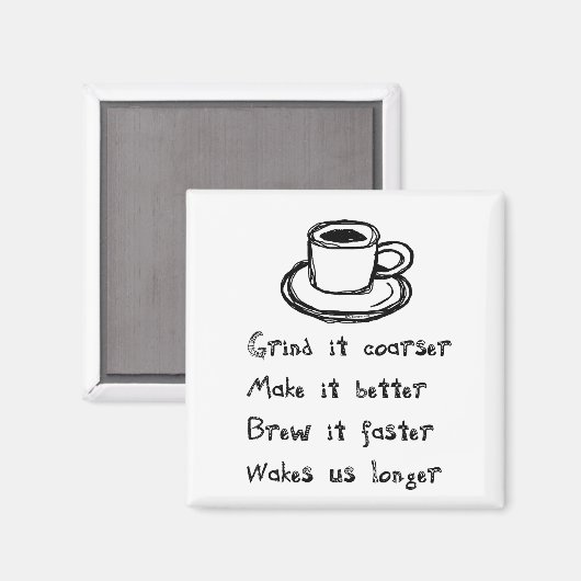 Kaffee Punk Magnet (Vorderseite/Rückseite)