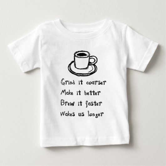 Kaffee Punk Säugling Shirts (Vorderseite)