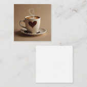 Kaffee Quadratische Visitenkarte (Vorne/Hinten)