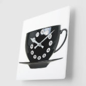 Kaffee Quadratische Wanduhr (Winkel)