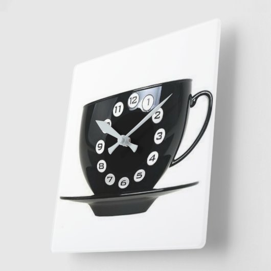Kaffee Quadratische Wanduhr (Winkel)