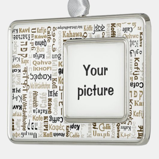 Kaffee Rahmen-Ornament Silber (Links)