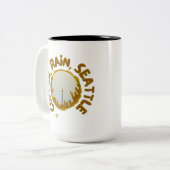 Kaffee Rain Seattle Zweifarbige Tasse (Vorderseite Links)