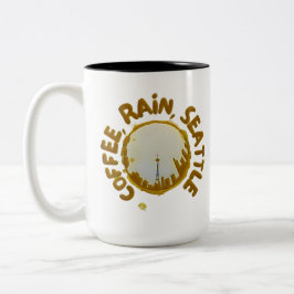 Kaffee Rain Seattle Zweifarbige Tasse