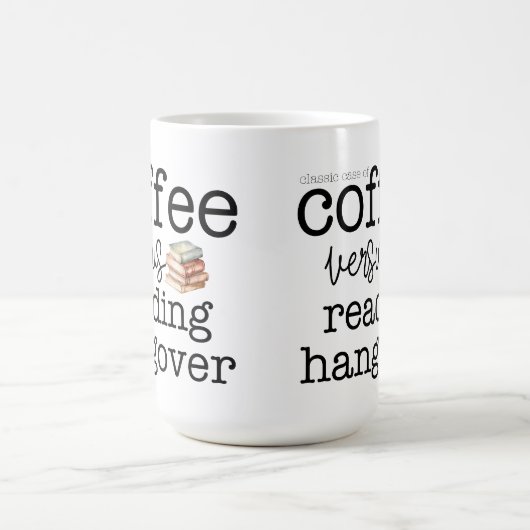 Kaffee / Reading Hangover Kaffeetasse (Mittel)
