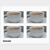 Kaffee Rechteckiger Aufkleber (Blatt)