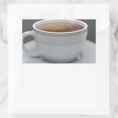 Kaffee Rechteckiger Aufkleber (Tasche)