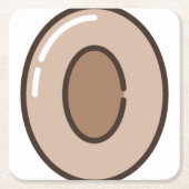 Kaffee Rechteckiger Pappuntersetzer (Vorderseite)