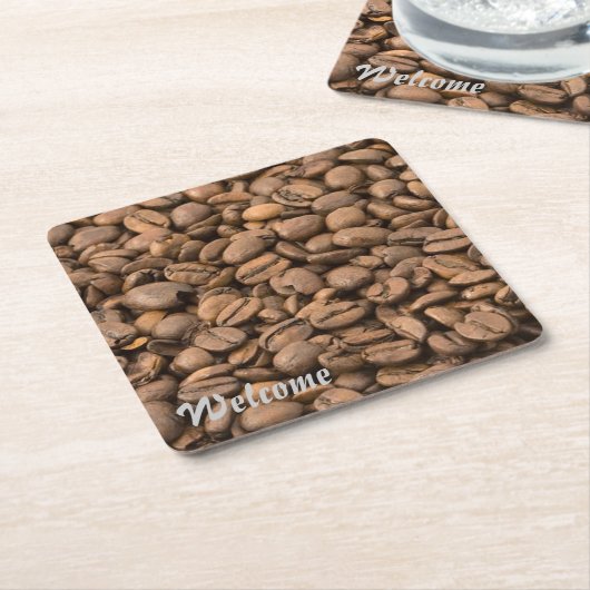 Kaffee Rechteckiger Pappuntersetzer (angewinkelt)