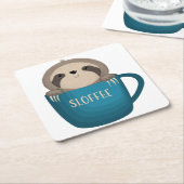 Kaffee! Rechteckiger Pappuntersetzer (angewinkelt)