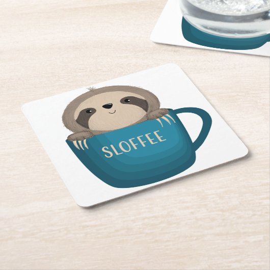 Kaffee! Rechteckiger Pappuntersetzer (angewinkelt)