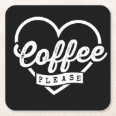 KAFFEE RECHTECKIGER PAPPUNTERSETZER (Vorderseite)