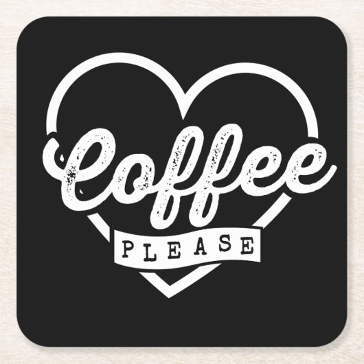 KAFFEE RECHTECKIGER PAPPUNTERSETZER (Vorderseite)