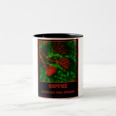 KAFFEE regen Ihre Neuronen an! Zweifarbige Tasse (Mittel)