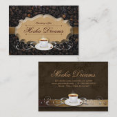 Kaffee Reich braune Bohnen Schokolade Karamell Visitenkarte (Vorne/Hinten)