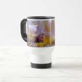 KAFFEE-REISE-TASSEN-GESCHENK Iris-Blumen-Frühling Reisebecher (Vorderseite Links)