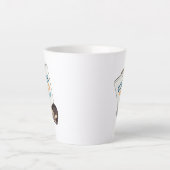 Kaffee repariert alles Funny Igel Picket Zeichen Milchtasse (Vorderseite)