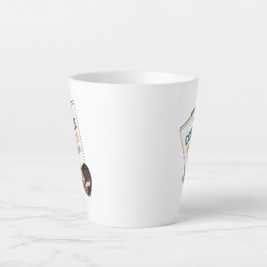 Kaffee repariert alles Funny Igel Picket Zeichen Milchtasse (Vorderseite)