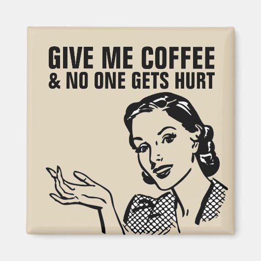KAFFEE RETRO HOUSEWIFF MAGNETS MAGNET (Vorne)