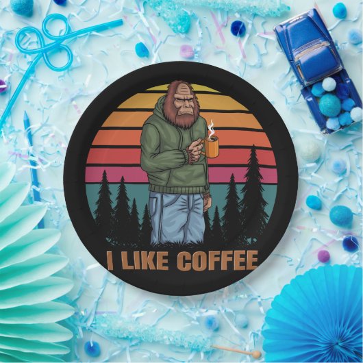 Kaffee-Retro Pappteller (Party)