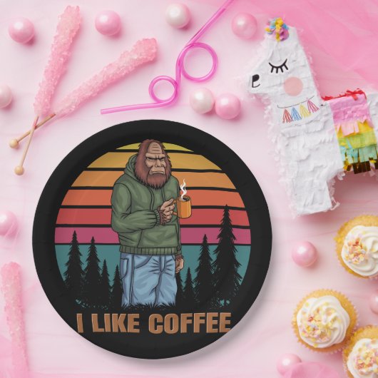 Kaffee-Retro Pappteller (Party)