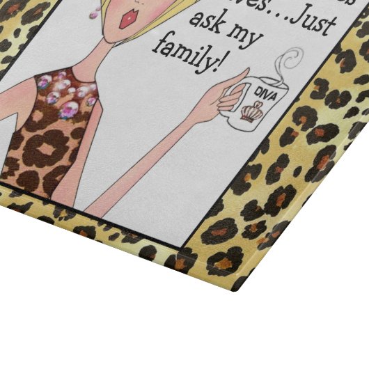 Kaffee rette Leben - frag einfach meiner Familie!" Schneidebrett (Ecke)