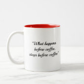 "Kaffee Rette Leben - Meine Familie Gefragt" DIVA Zweifarbige Tasse (Links)